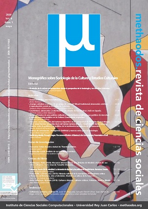 methaodos.revista de ciencias sociales. Vol. 8 Núm. 1 (2020): Monográfico sobre Sociología de la Cultura y Estudios Culturales