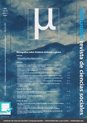 methaodos.revista de ciencias sociales. Vol. 10 Núm. 1 (2022): Monográfico sobre Violencia sistémica y género